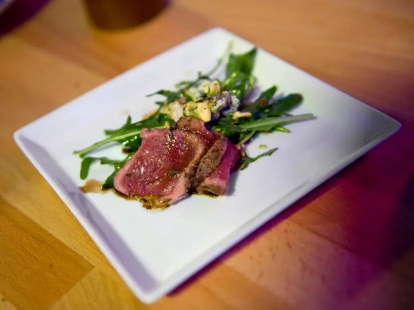 FNS7 Episode 10 Contestant Vic Vegas' "Lamb Salad" dish beauty for "Battle Lamb" at the Iron Chef Challenge.