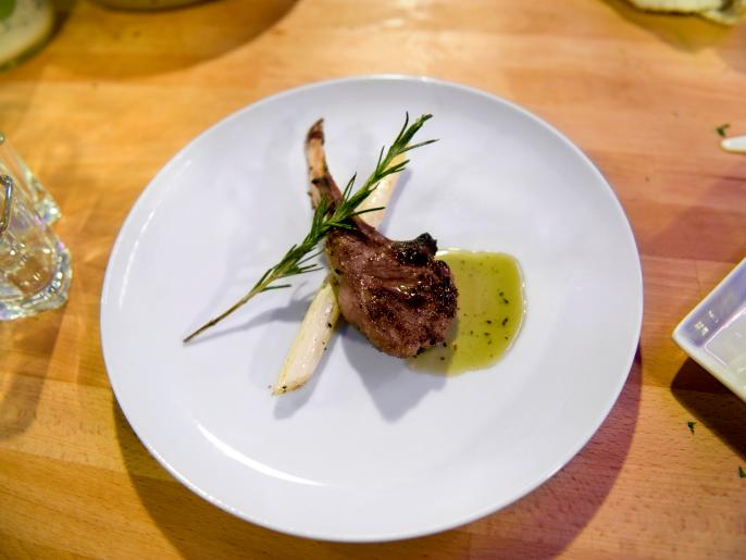 Broiled Lamb Chops with a MintOrange Liqueur Sauce and White Asparagus Recipe Vic "Vegas