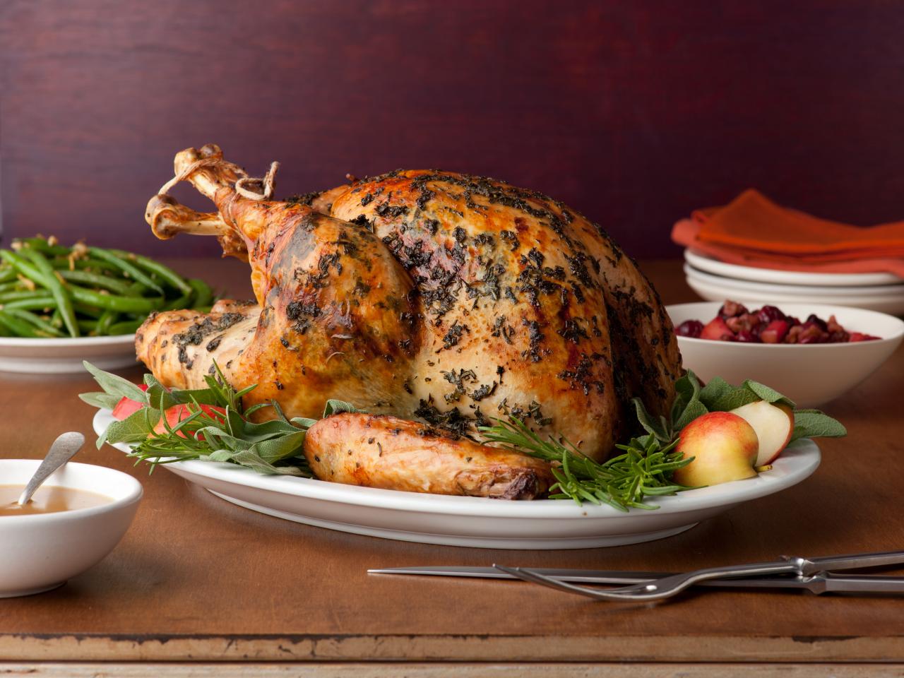 Thanksgiving Table with Food - Celebrations at Home