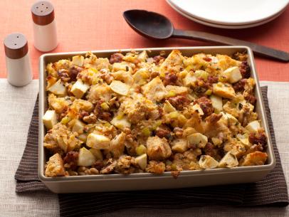 Sausage, Apple, and Walnut Stuffing; Anne Burrell