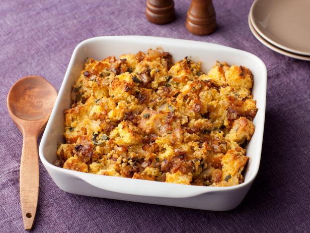 Caramelized Onion and Cornbread Stuffing; Tyler Forence
