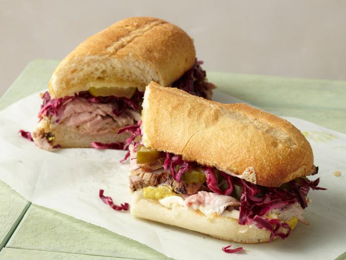 Rum-Brined Pork Tenderloin Po' Boy Recipe | Food Network Kitchen | Food ...