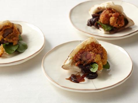 Fried Chicken Liver Pitas with Red Onion Marmalade and Watercress