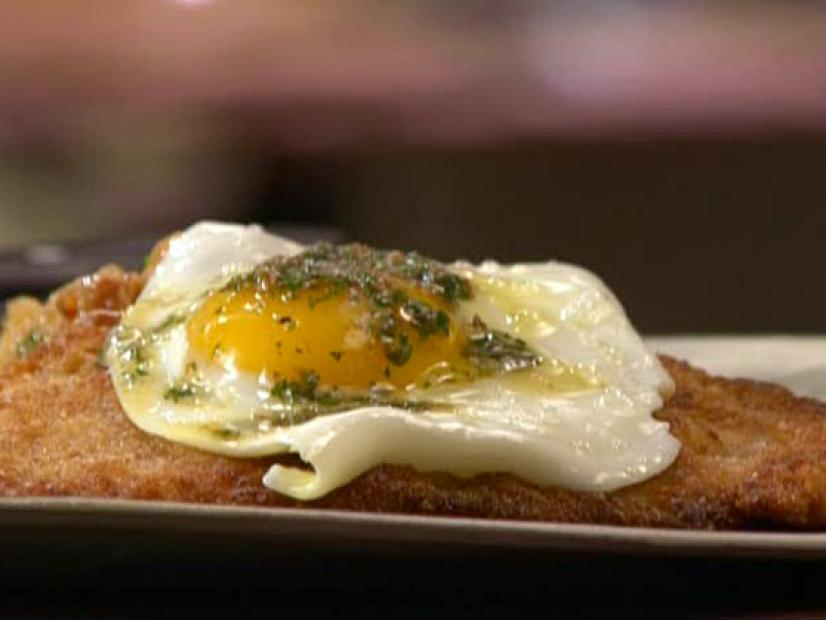 Veal Chop Holstein Schnitzel Recipe Anne Burrell Food Network