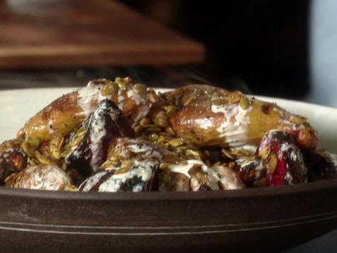 Roasted Root Vegetables with Spicy Pepitas and Horseradish Creme Fraiche