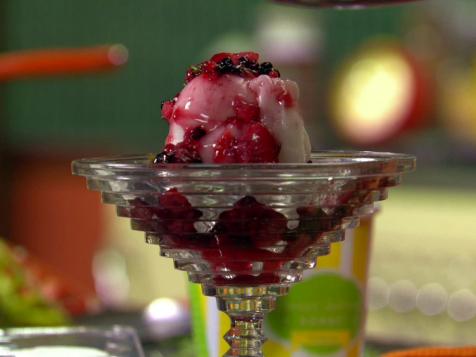 Very Berry Smash with Meringues and Sorbet or Ice Cream