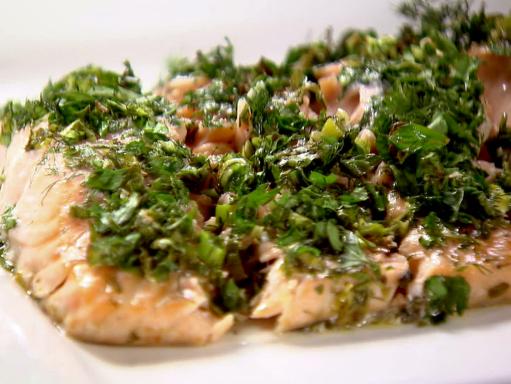 Roasted Salmon with Green Herbs Recipe | Ina Garten | Food Network