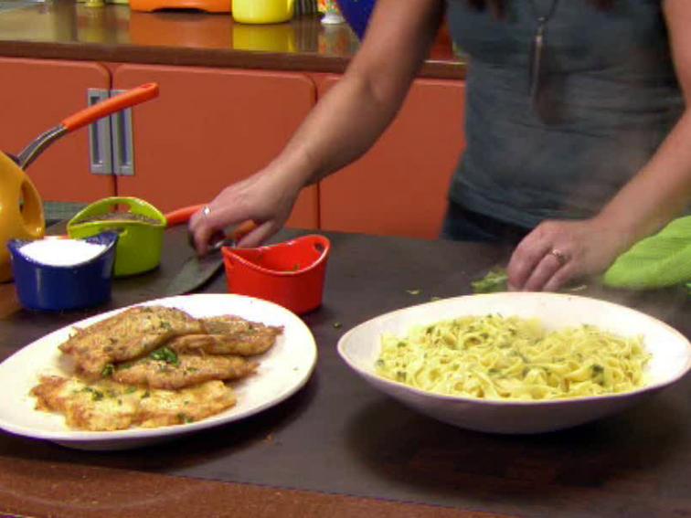 Chicken Francese and Egg Tagliatelle Recipe Rachael Ray Food Network
