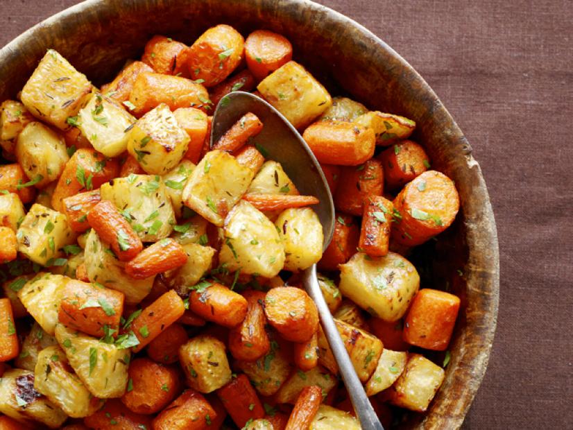 Roasted Celery Root and Carrots
