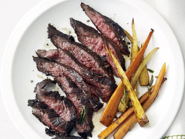 Skirt Steak with Roasted Root  Vegetables