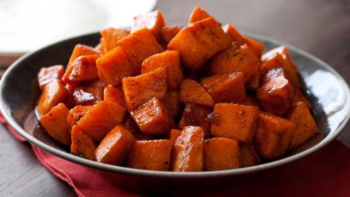 Roasted Sweet Potatoes with Honey and Cinnamon Recipe, Tyler Florence