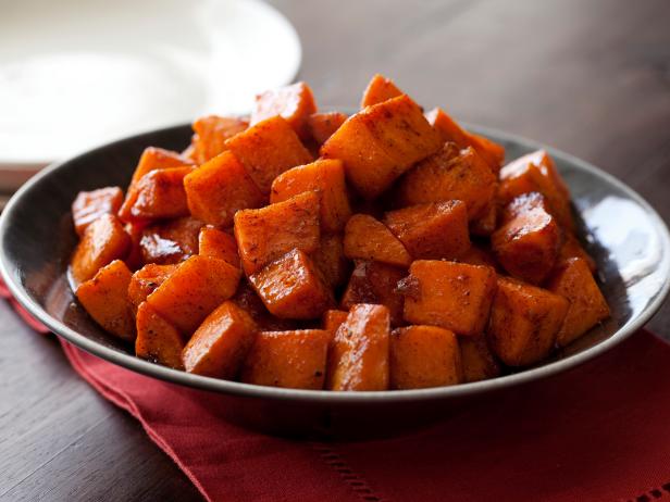 Roasted Sweet Potatoes With Honey And Cinnamon Recipe Tyler Florence Food Network