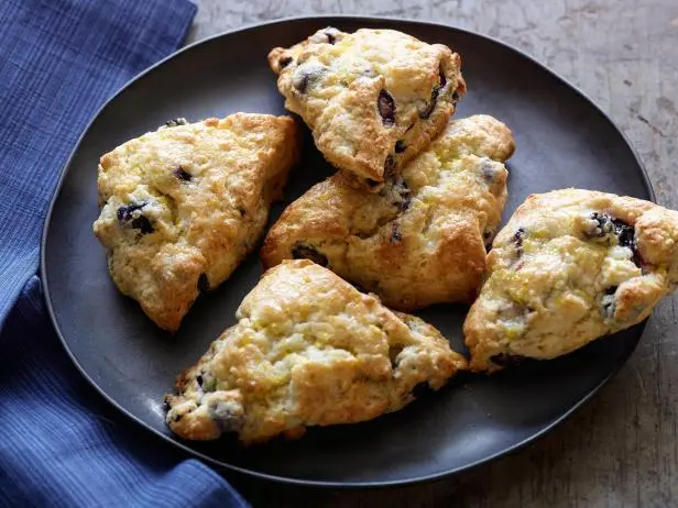 Blueberry Scones with Lemon Glaze Recipe | Tyler Florence | Food Network