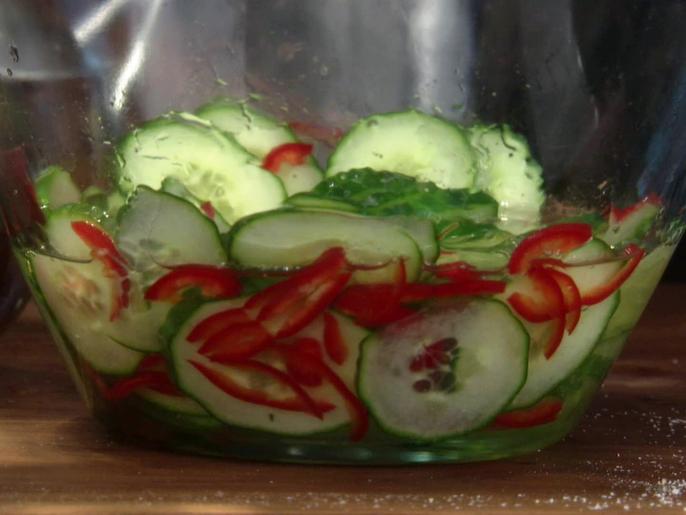 Quick Pickled Sweet Cucumbers Recipe Guy Fieri Food Network