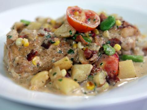 One-Pot Creamy Ranch Chicken Succotash