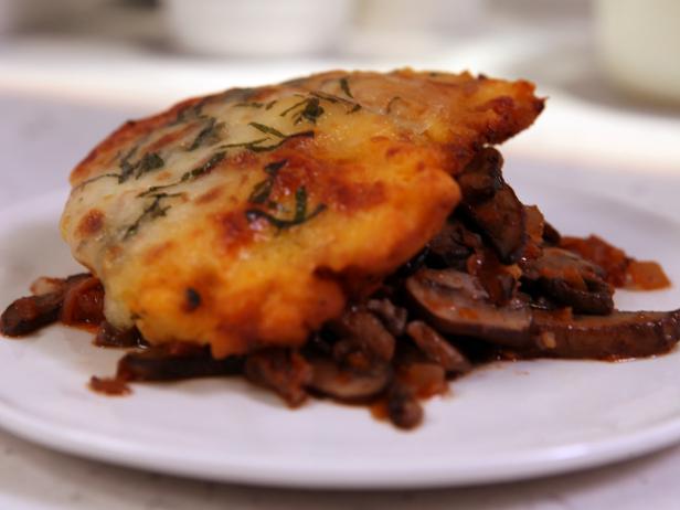 Mushroom and Marsala Casserole with Polenta Crust