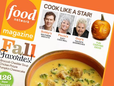 Food Network Magazine: October 2011 Recipe Index