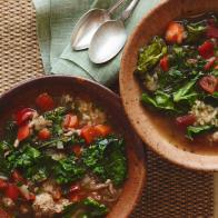 TURKEY, KALE AND BROWN RICE SOUP, Giada De Laurentiis, Giada at Home/Power Boost,Food Network, Olive Oil, Shallots, Carrots, Red Bell Pepper, White Turkey Meat, Herbes DeProvence, Kale, Brown Rice, Parsley, Parmesan,TURKEY, KALE AND BROWN RICE SOUP, Giada De Laurentiis, Giada at Home/Power Boost,Food Network, Olive Oil, Shallots, Carrots, Red Bell Pepper, White Turkey Meat, Herbes DeProvence, Kale, Brown Rice, Parsley, Parmesan