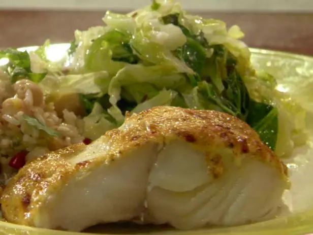 Curry-Topped Black Cod with Cumin-Scented Warm Savoy Slaw Recipe ...