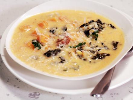 Sausage, Pumpkin and Arborio Soup Recipe | Rachael Ray | Food Network