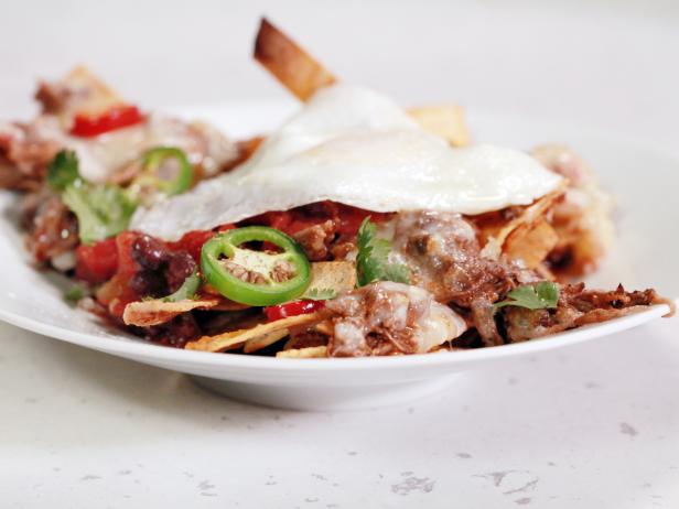 Black Bean and Beef Chilaquiles with Fried Eggs