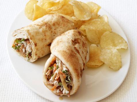 Ginger Chicken Naan Wraps