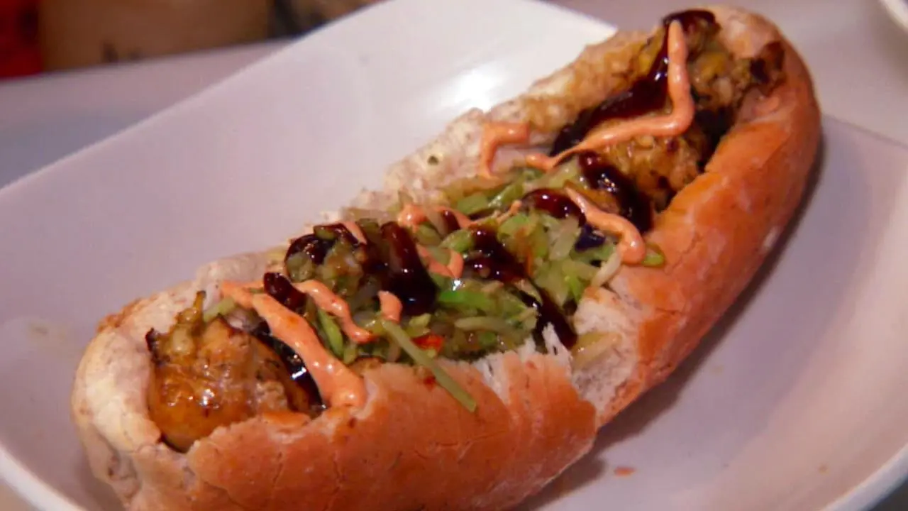 Thai Chicken Sausage on a Bun