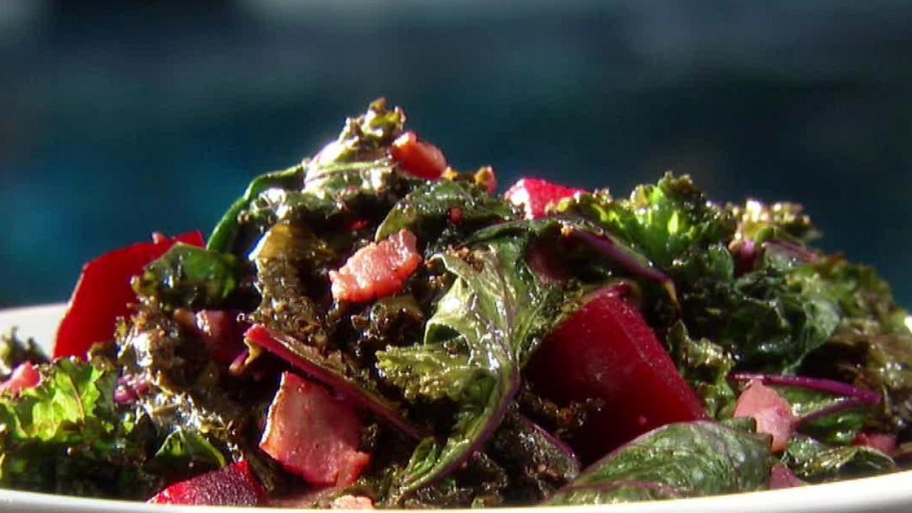 Kale with Beets and Bacon