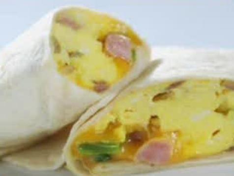 Online Round 2 Recipe - Ham and Cheese Breakfast Burrito