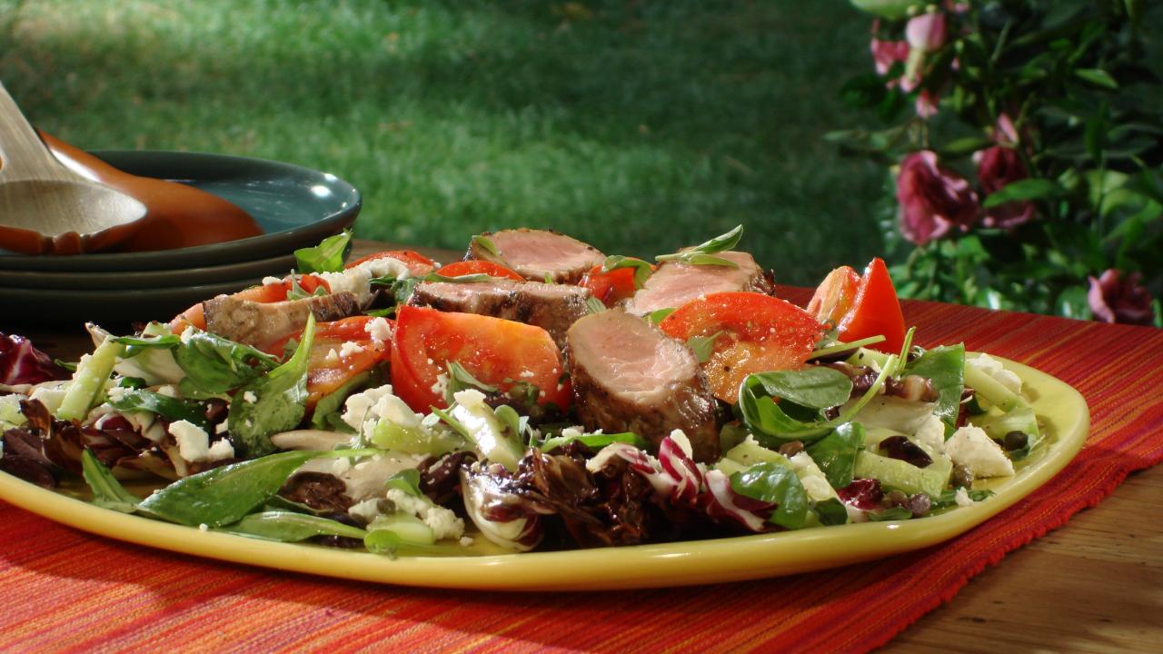 Pork Tenderloin Greek Salad