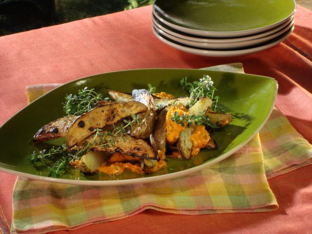 Grilled Steak Fries with Citrus-Thyme Aioli