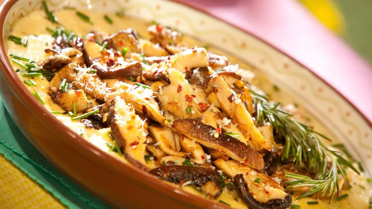 Cheesy Wild Mushroom Polenta