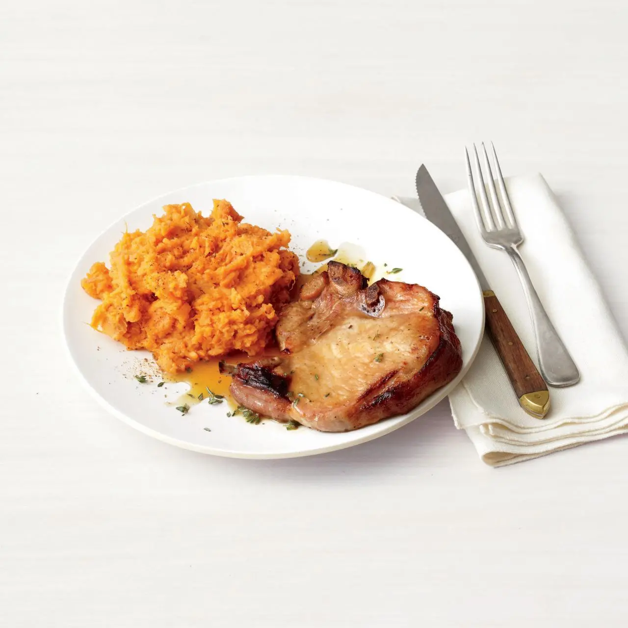 Honey-Glazed Pork Chops With Mashed Sweet Potatoes Recipe | Food 