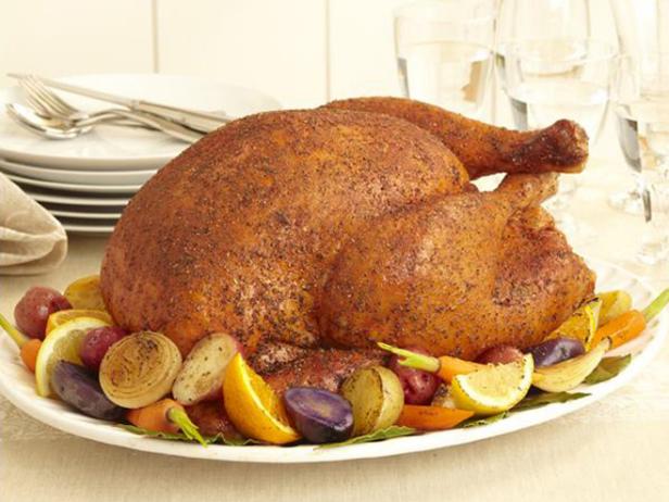 Savory Herb Rub Roasted Turkey Recipe | Food Network