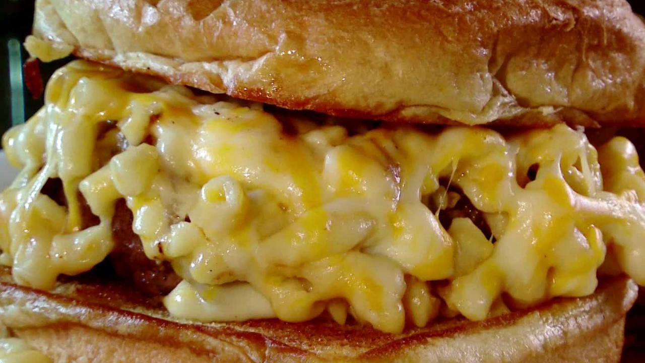 Cheesy 'Mac Attack' Burger