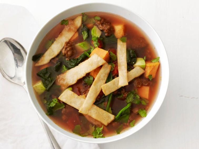 Mexican Chorizo and Sweet Potato Soup Recipe | Food Network Kitchen