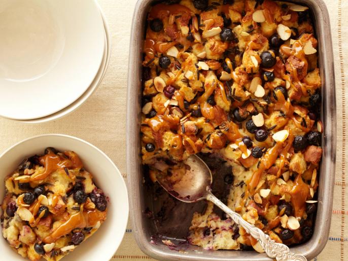 Blueberry Bread and Rice Pudding with Orange Caramel Sauce Recipe Food Network Kitchen Food