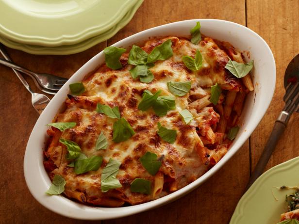 Cheesy Baked Spinach Penne