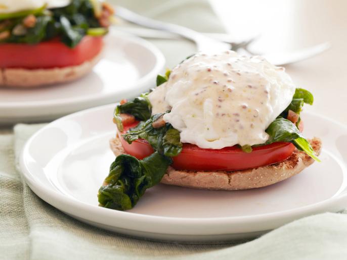 Kale and Tomato Eggs Benedict Recipe Food Network Kitchen Food Network
