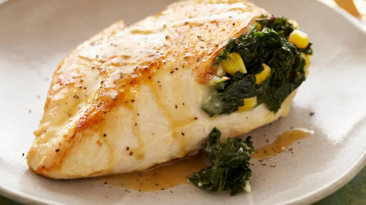 Kale and Corn-Stuffed Chicken