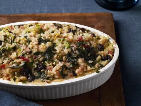 Rice Stuffing With Swiss Chard and Raisins