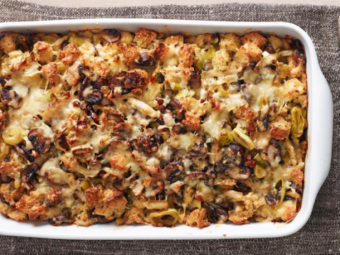 Mushroom and Leek Bread Pudding Recipe Ina Garten Food Network
