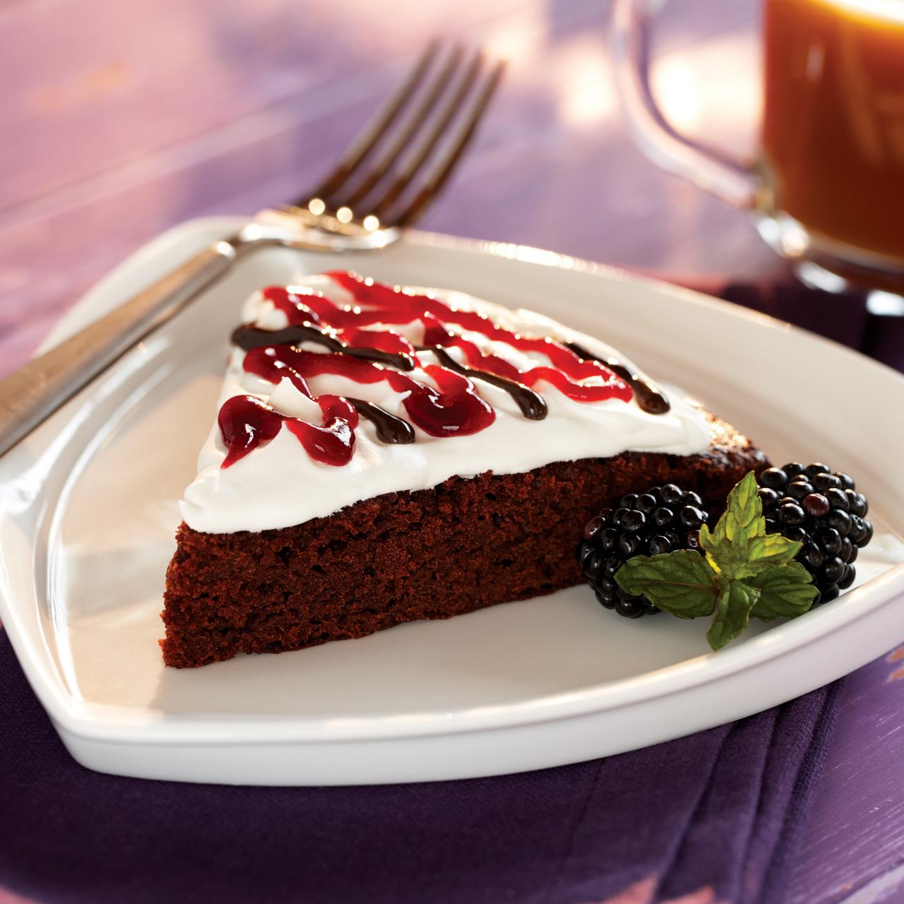 Blackberry Brownie Torte Recipe | Food Network