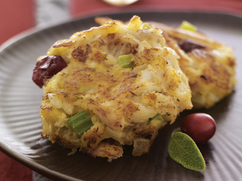 Cranberry-Sage Mini Crab Cakes Recipe - Chef&amp;#39;s Resource Recipes
