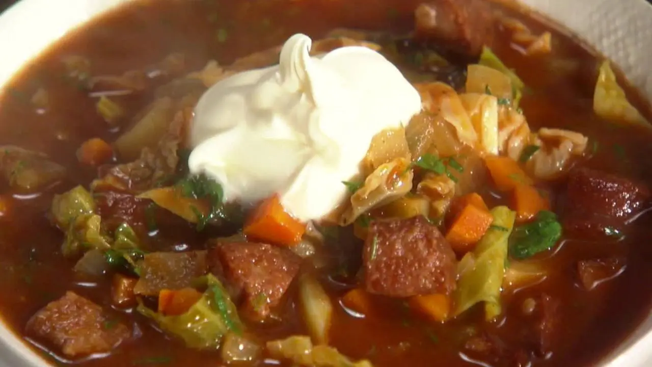 Kielbasa, Potato and Cabbage Soup Recipe | Rachael Ray | Food Network