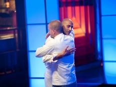 Rival Chef Jehangir Mehta and Rival Chef Nate Appleman "Shrimp" as seen on Food Network’s Season 5.