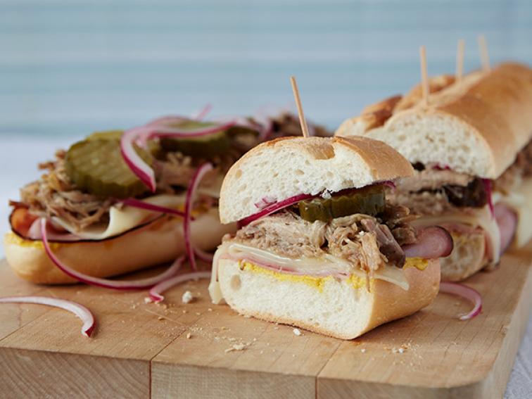 Slow Cooked Cuban Sandwich Recipe Jeff Mauro Food Network