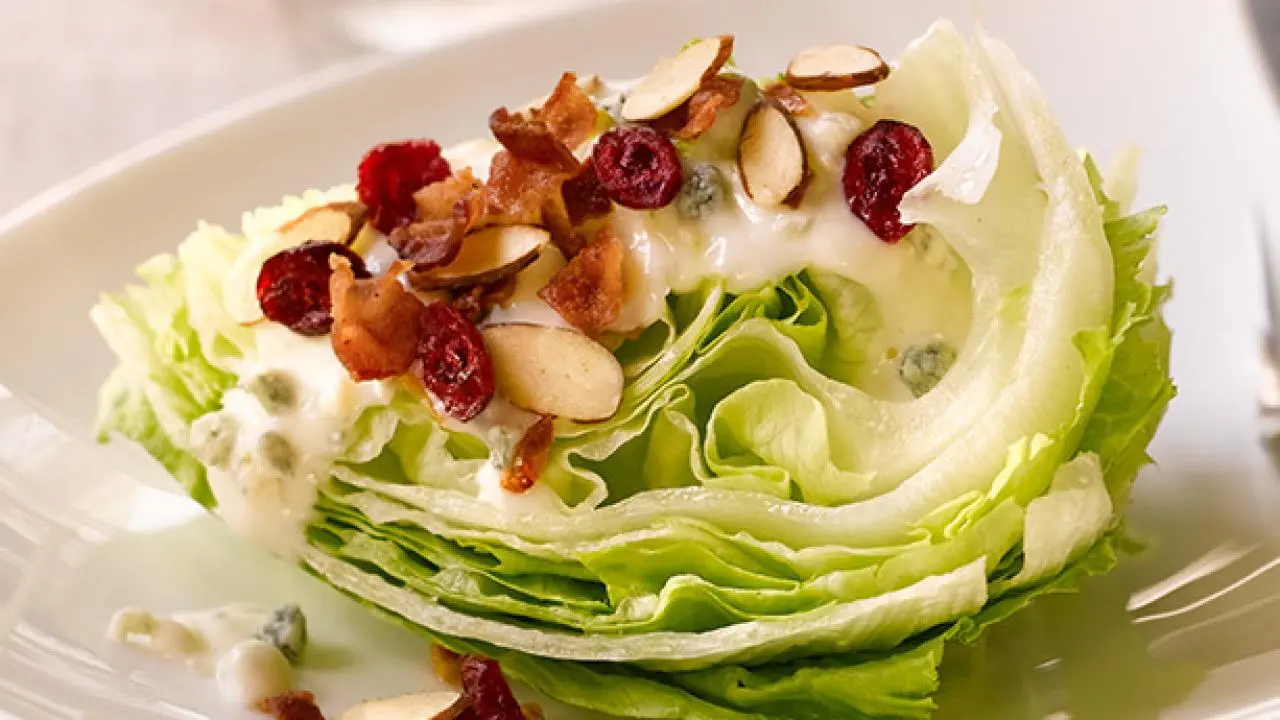 cranberry blue cheese salad dressing Wedge with Cheese, Almonds, and Bacon alba baptista thinker 💭 The Jahna Edit Apple cranberry Size:38W | 34-36L