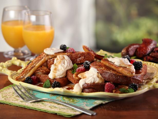 Bananas Foster French Toast with Whipped Cream Cheese image