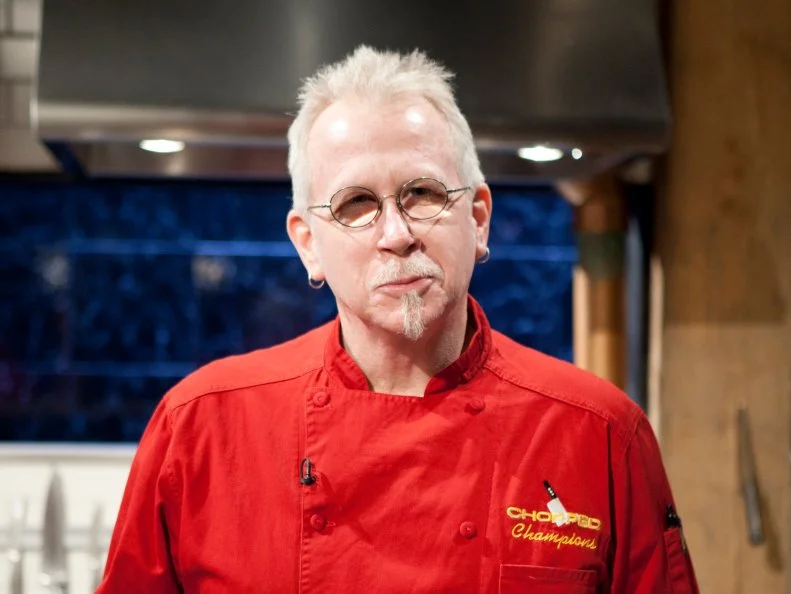 Chef Kenneth Johnson and basket, as seen on Food Network’s Chopped Champions, Season 14.

